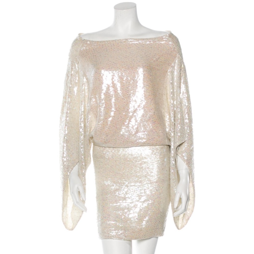 NWT KAUFMANFRANCO Opal Sequin Sheath Dress - Picture 8 of 8